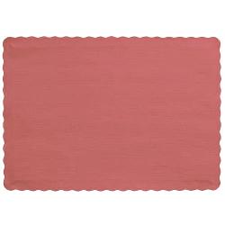 Dusty Rose Scalloped Edge Paper Placemats (10)
